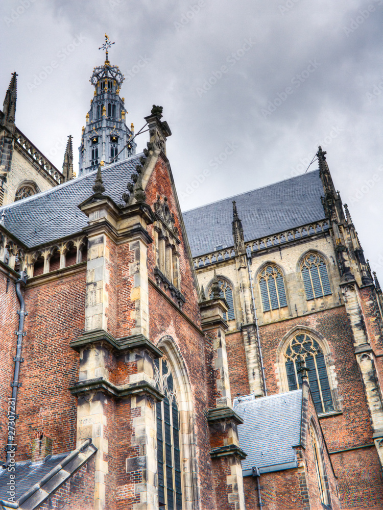 The Grote Kerk or St.-Bavokerk Church in Haarlem