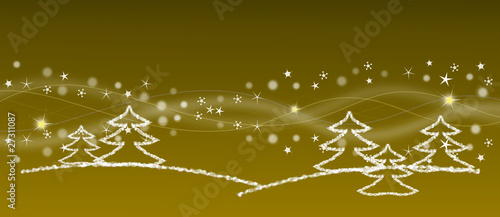 Schneegestöber gold