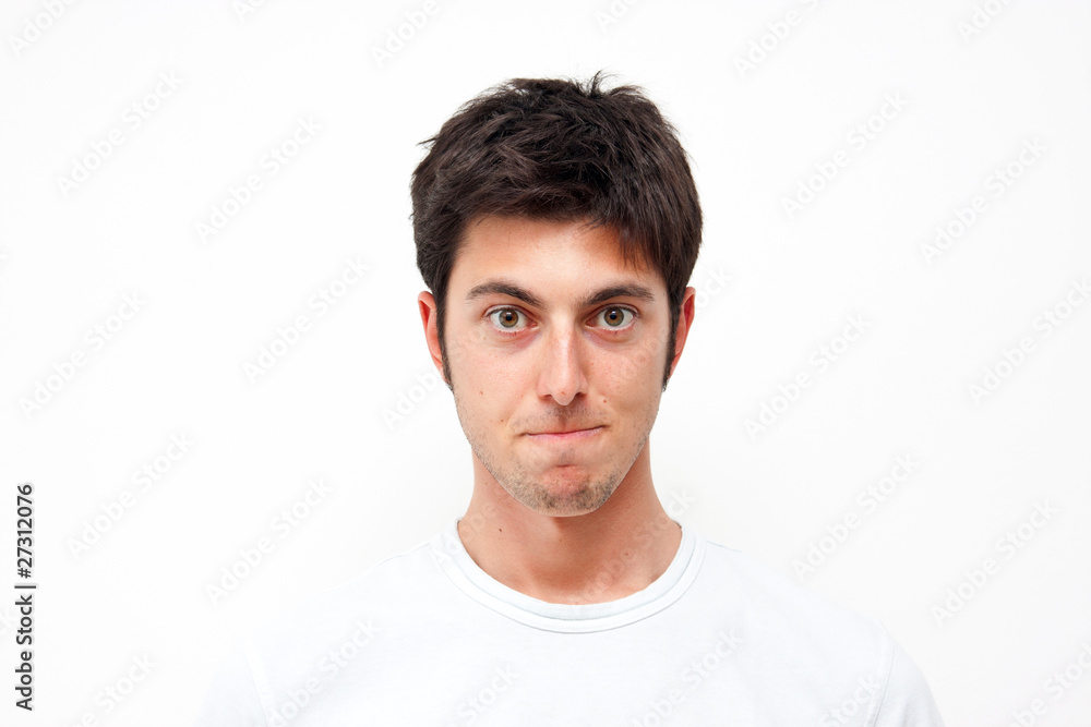 Angry young man portrait Angry young man portrait