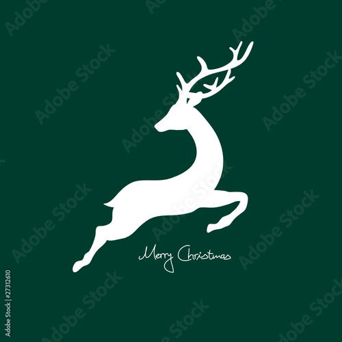 Xmas Card Jumping Reindeer