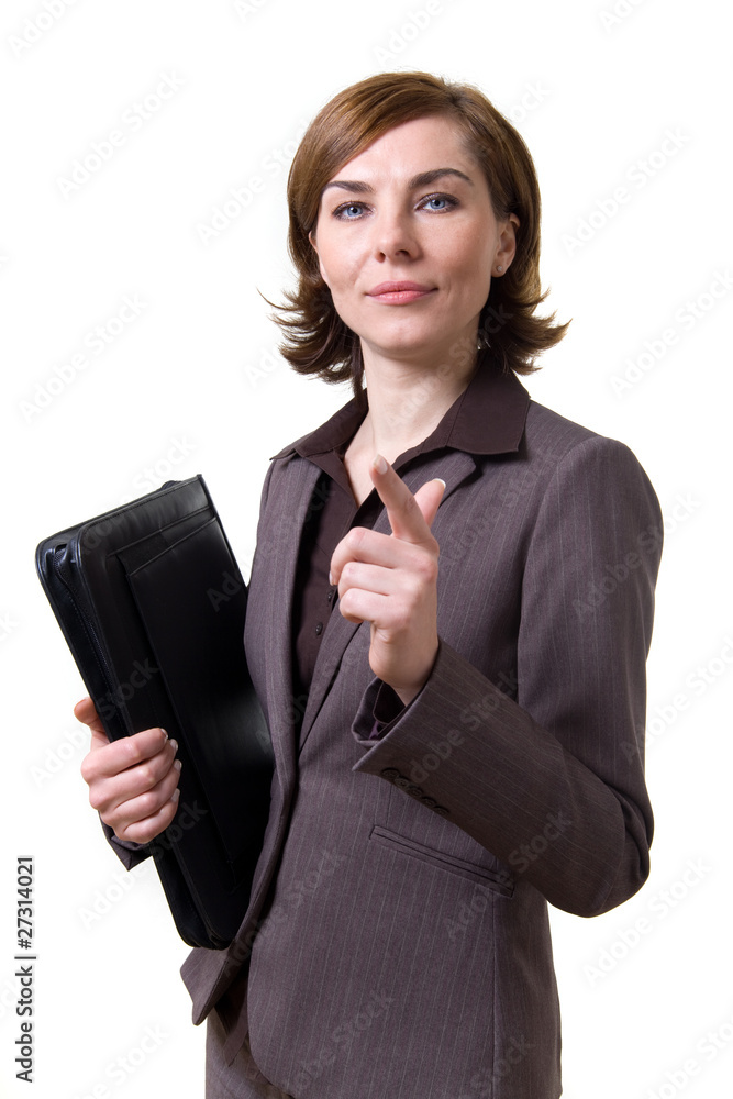 Junge Frau fasst einen Beschluß