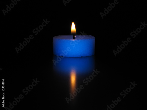 Kerze, blau