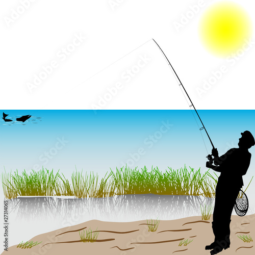 Fisherman on the river
