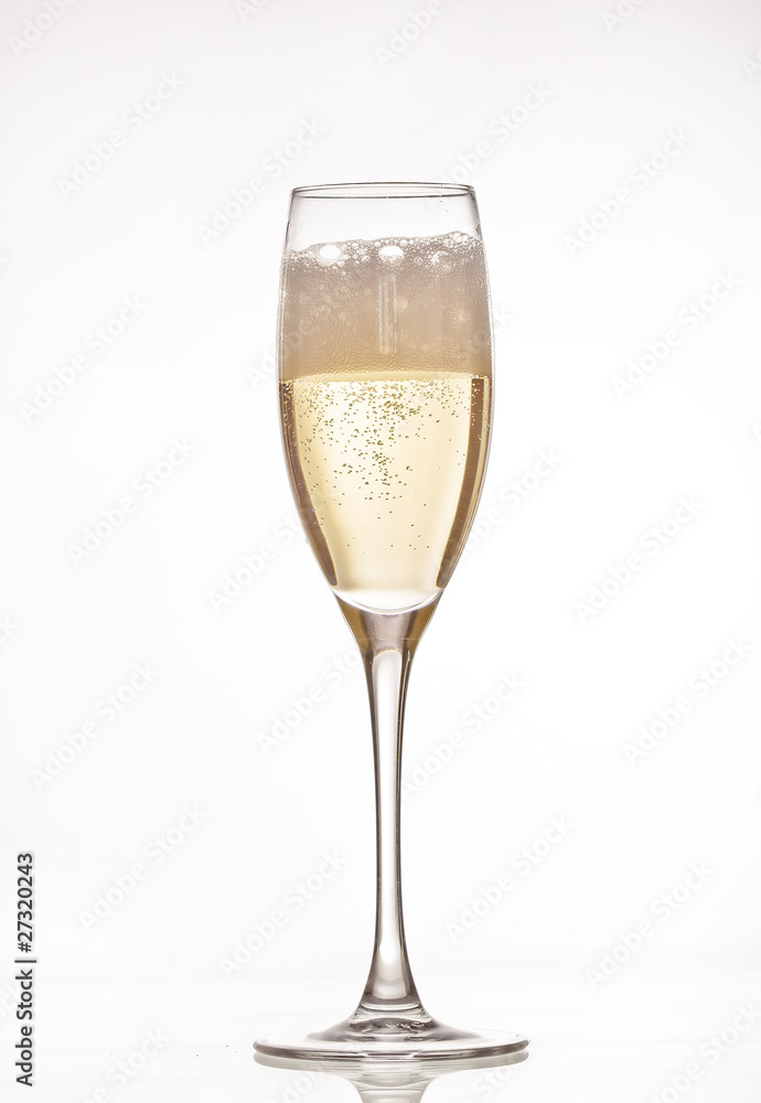 A glass of champagne A glass of champagne