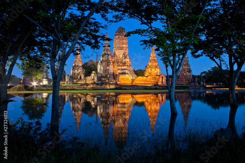 Chaiwattanaram temple in Ayutthaya Historical Park   Thailand