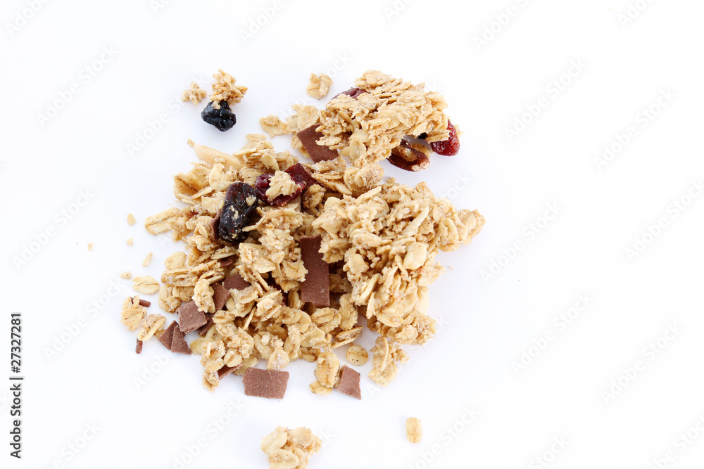 Granola on White Background Granola on White Background