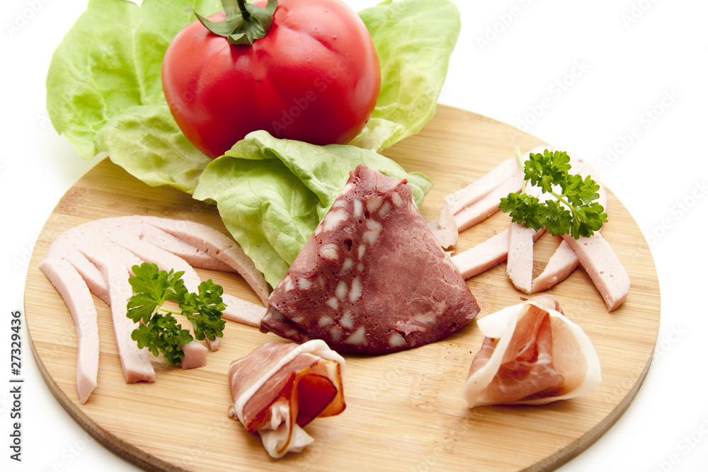 Wurstteller mit Gemüse Wurstteller mit Gemüse