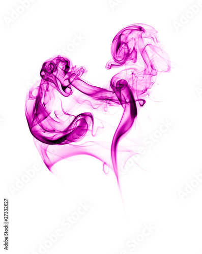 Flowing abstract red smoke