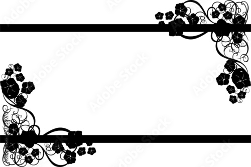 lignes florals noires