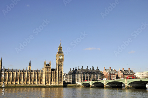 River Thames and Houses of Parliament  London