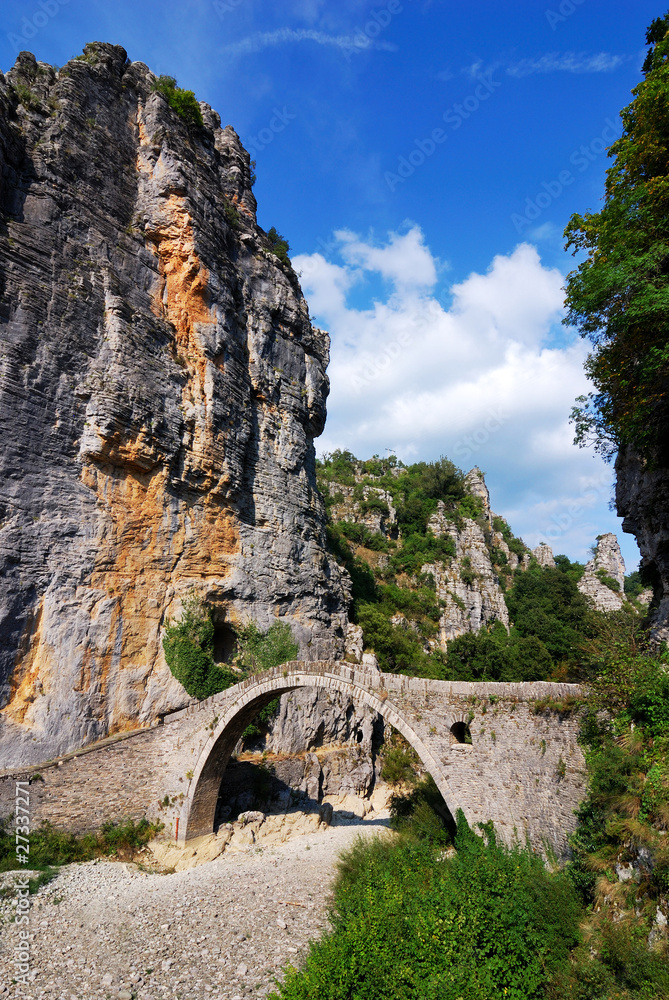 Zagoria stone bridge in Pindus Mountains