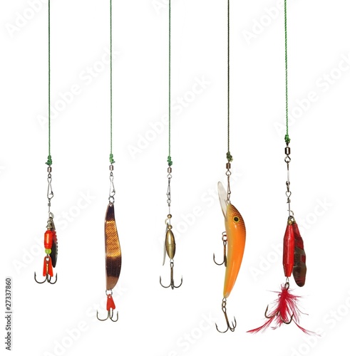 five artificial angling baits