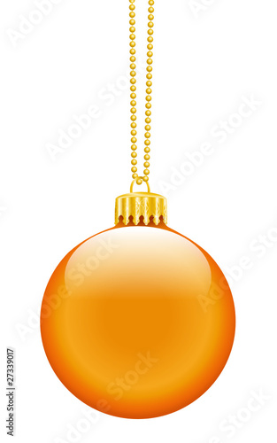 Christbaumkugel mit goldenem Anhänger