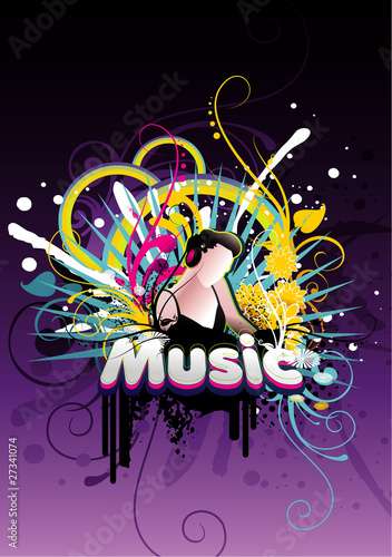 music abstract vector