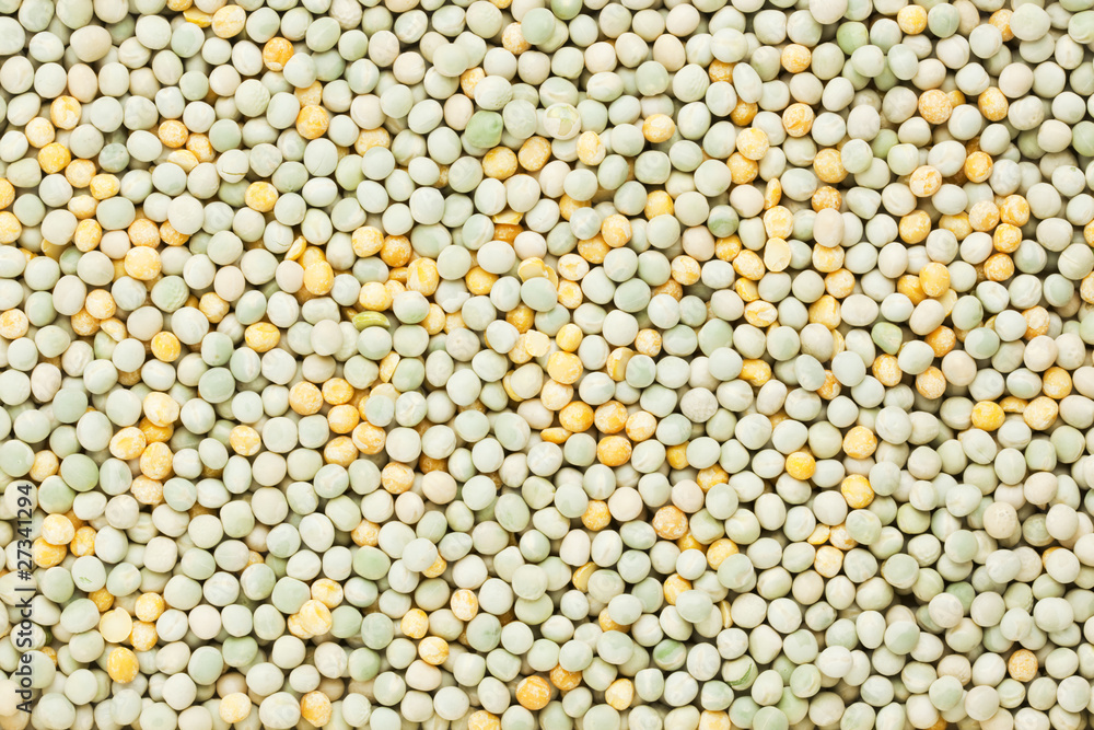 green and split peas background