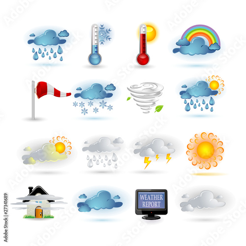 Weather report  icon set