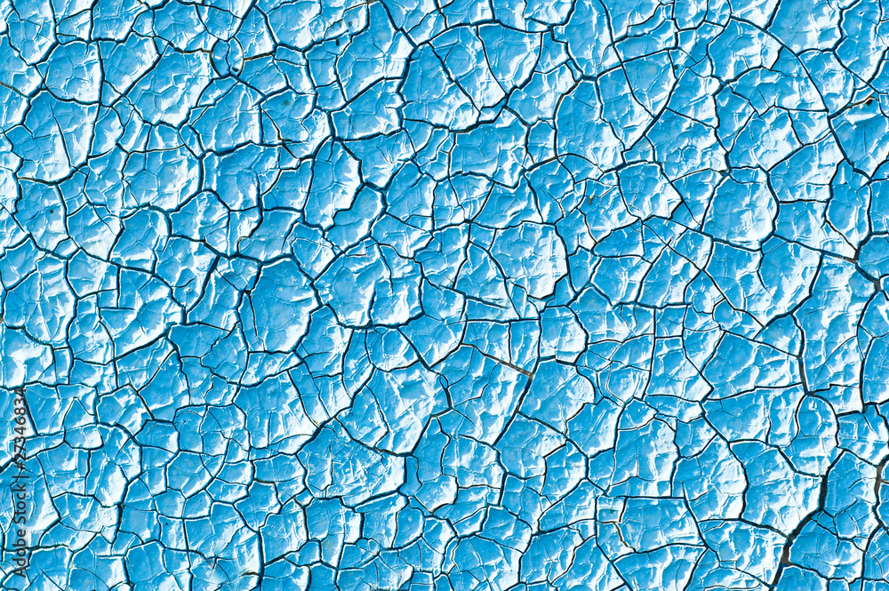 blue cracked surface