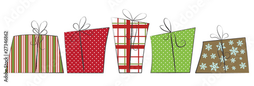 Sketchy Christmas Gift Boxes