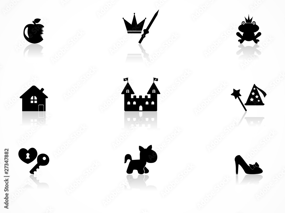 Princess icons set