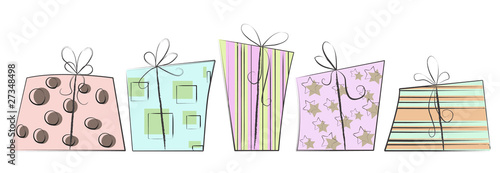 Sketchy Christmas Gift Boxes