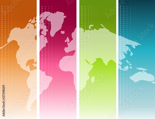 Colorful World Map