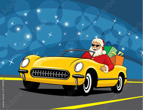Santa Convertible car