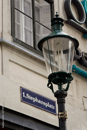 Street Sign of Stephansplatz in Vienna, Austria photo