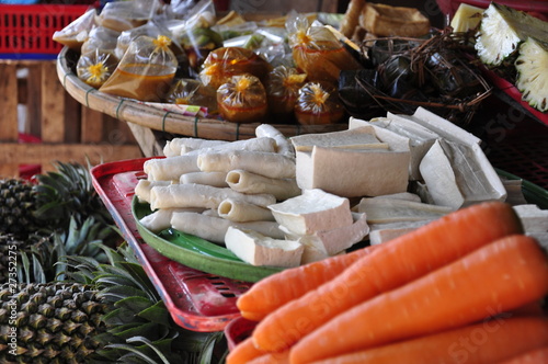 Tofu on market