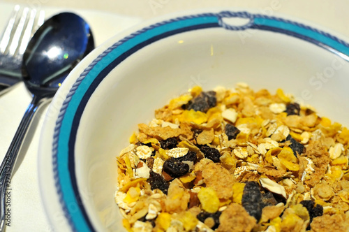 Western style cereal for breafast photo