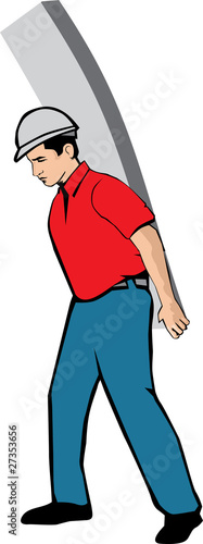 Man carrying a board