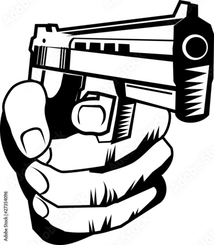 Hand with pistol