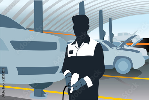 Mechanic silhouette