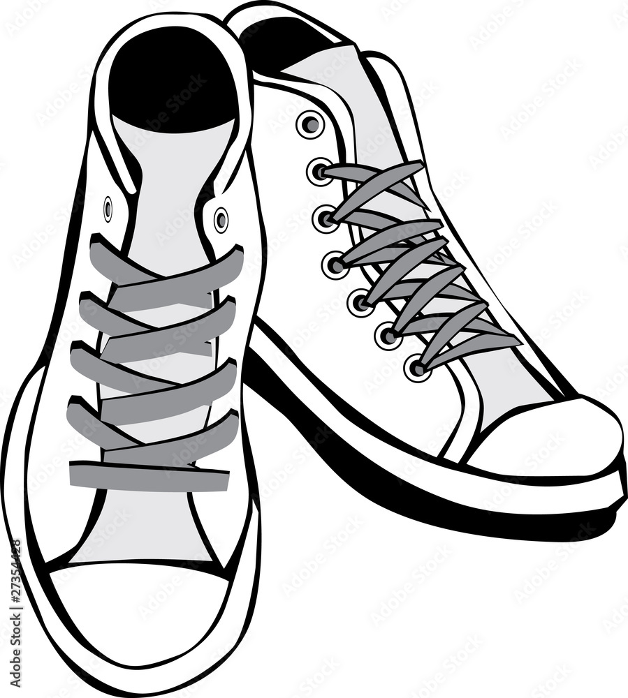 Tennis shoes vector de Stock | Adobe Stock