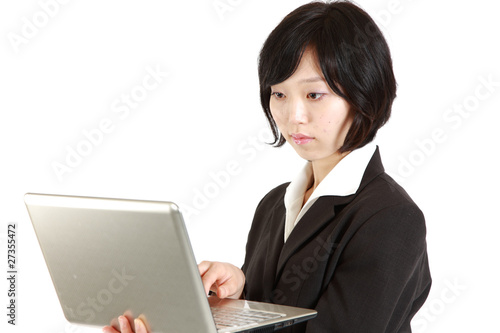 buisiness woman with computer