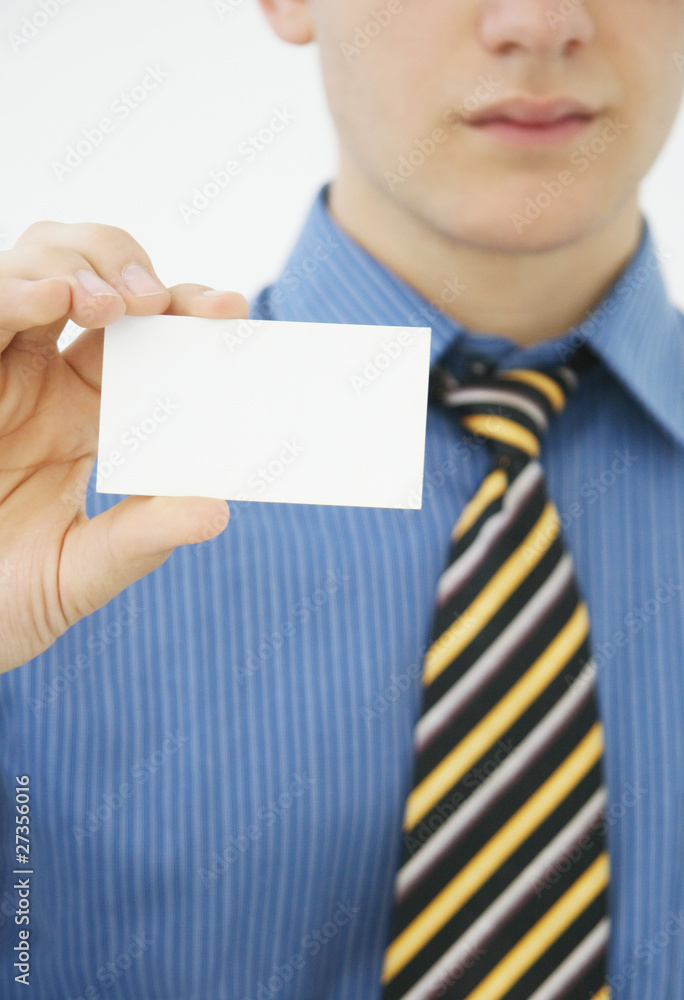 man holding a blank man holding a blank