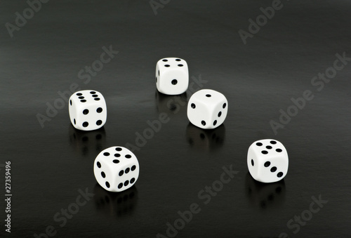 White dices over black