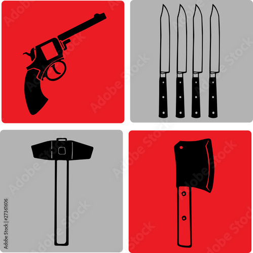 gang weapon vector