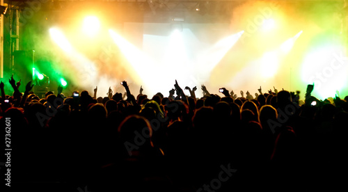 Jubelnde Konzertbesucher auf Rock-Konzert © DWP