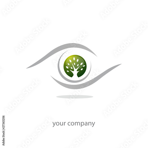 logo entreprise, icône oeil, arbre