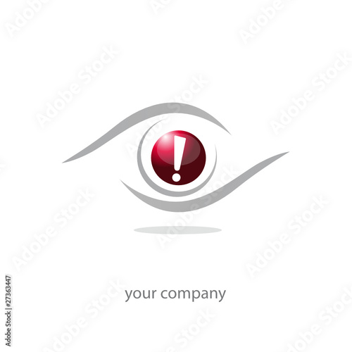 icône oeil, point d'exclamation