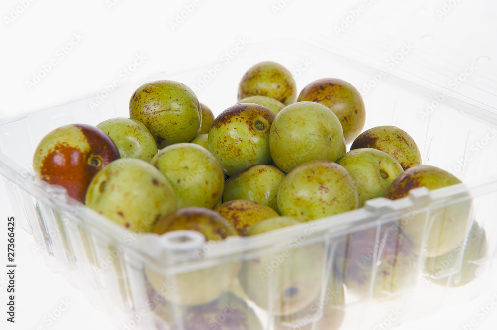 Close up of jujube in a plastic package Close up of jujube in a plastic package
