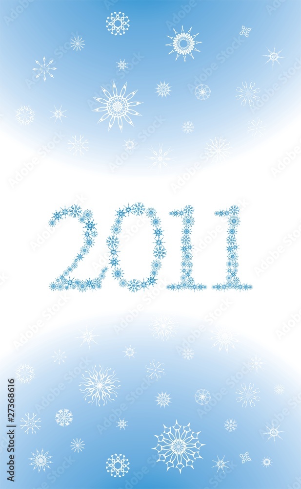 Decorative background with snowflakes. Vector