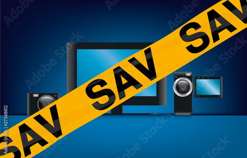 Service après vente vidéo vecteur