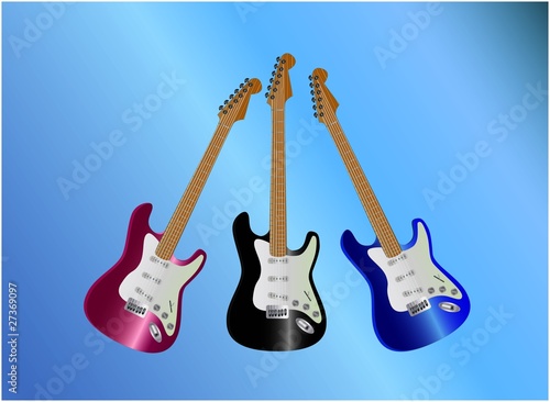 3 guitars ( background on separate layer )