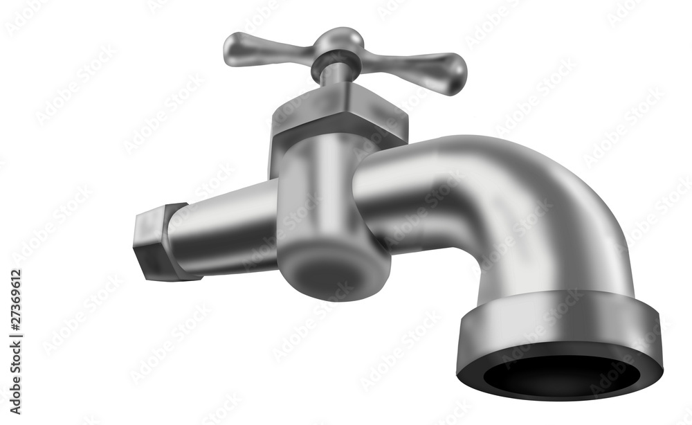 closed water tap faucet valve isolated on white closed water tap faucet valve isolated on white