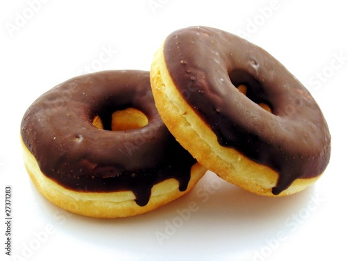 Tela Two chocolate doughnuts