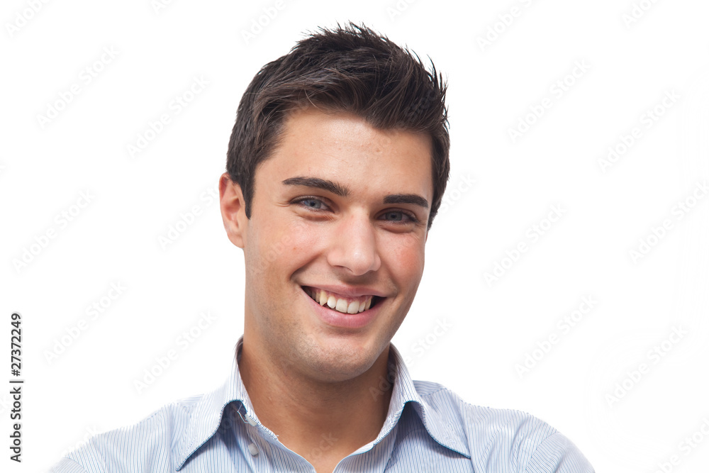 Handsome smiling guy isolated on white Handsome smiling guy isolated on white