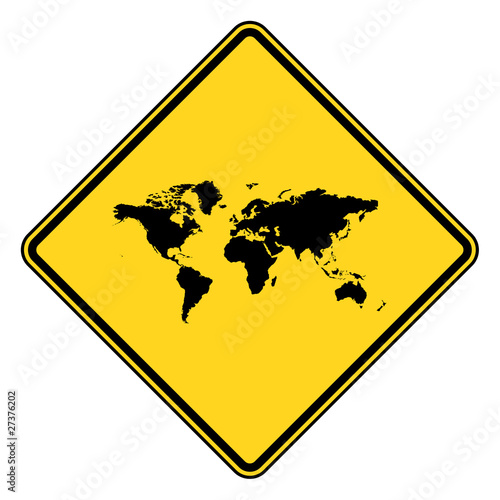 Planet Earth road sign