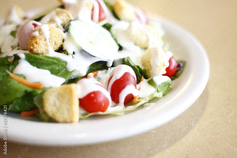 Garden salad with ranch dressing Garden salad with ranch dressing