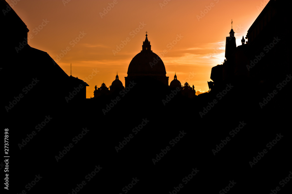 The Vatican at sunset